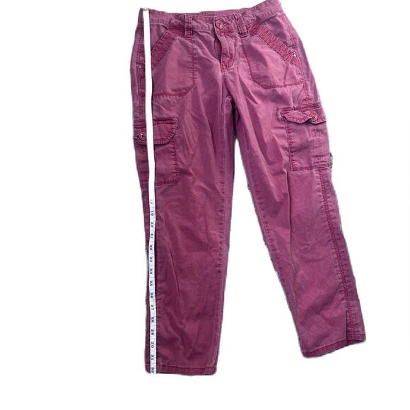 Jag Jeans Cargo Utility cropped Pants Stretch faded Red / orange Women’s size 4 - Picture 4 of 10